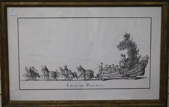 Tardieu after Marvye, five engravings, framed